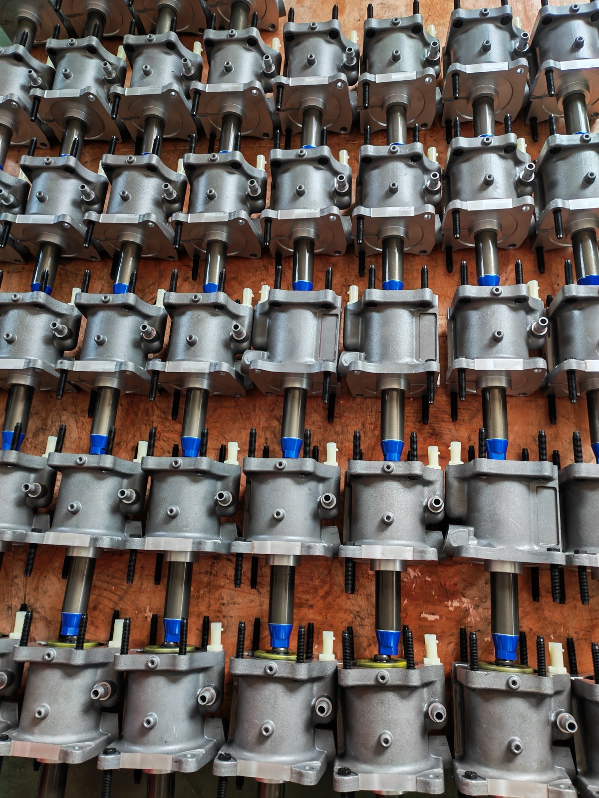 Hydraulic boosters staged for assembly at the Wenling plant